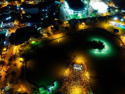 Vista aérea de la laguna Punta Porã.