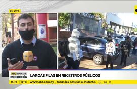 Largas filas en registros públicos