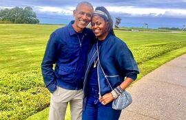 Barack escribió: "Michelle, eres brillante, amable, divertida y hermosa". (Instagram/Barack Obama)