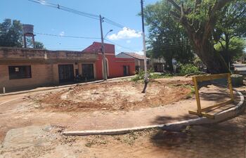 Nada quedó del Paseo de los Ilustres en Ybycuí en esta área.