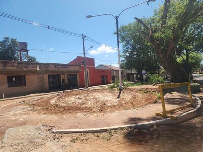 Nada quedó del Paseo de los Ilustres en Ybycuí en esta área.