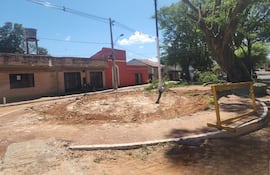 Nada quedó del Paseo de los Ilustres en Ybycuí en esta área.