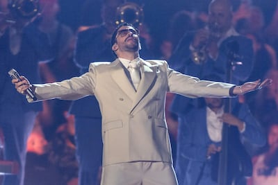 Bad Bunny durante su presentación, en febrero pasado, en Buenos Aires, Argentina.