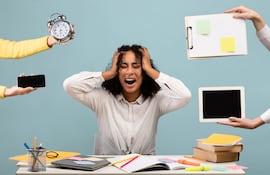 Concepto de estrés laboral.