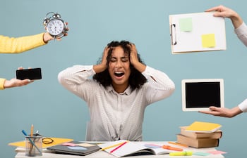 Concepto de estrés laboral.