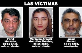 Farid Matsuda, pakistaní sobreviviente. Verónica Araceli González Méndez, paraguaya sobreviviente. Asad Ahmed, pakistaní asesinado.