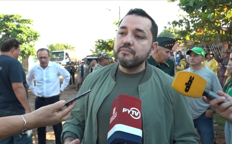 Luis Bello (ANR-HC), intendente de Asunción, en la minga del martes.