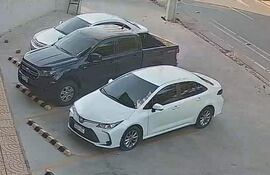 El automóvil Toyota Corolla denunciada como robada en la tarde del martes.
