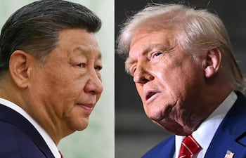 El presidente de China, Xi Jinping, y el mandatario de Estados Unidos, Donald Trump (d). (archivo)