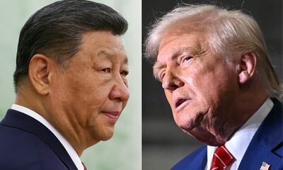 Combo de fotos entre el presidente chino, Xi Jinping, y el presidente de Estados Unidos, Donald Trump.