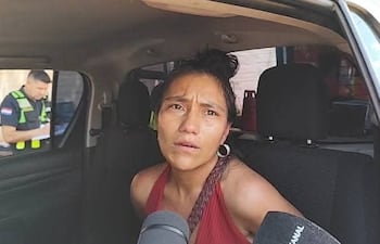 Adriana Angélica Mongelós González, detenida.