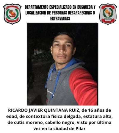 Joven desaparecido en la ciudad de Pilar, Ñeembucú.