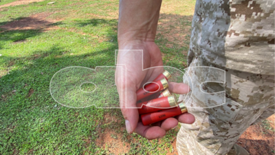 Municiones incautadas por los uniformados policiales.