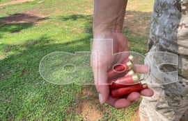 Municiones incautadas por los uniformados policiales.