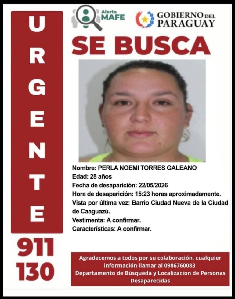 La Policía y la Fiscalía activaron la alerta MAFE en busca de la víctima.