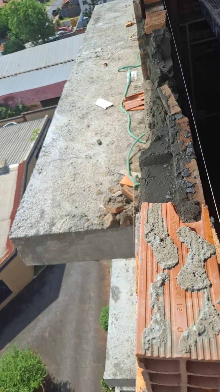 Zona donde el hombre presuntamente estaba trabajando.