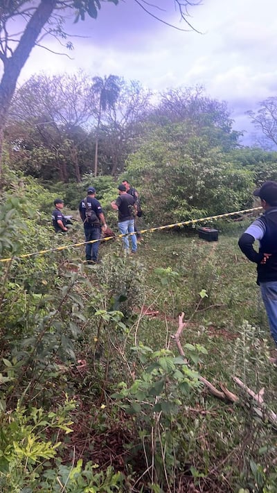 Intervención policial en la escena del crimen de Marcelino Colmán, en Pedro Juan Caballero.