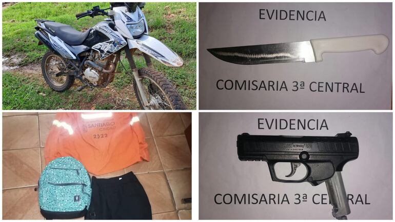 Evidencias incautadas.