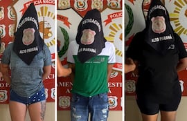 Los tres detenidos durante los allanamientos realizados por agentes del Departamento de Investigaciones.