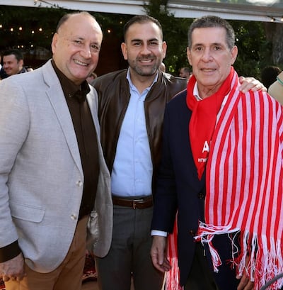 Oscar "Cachito" Salomón, Felipe "Felipito" Salomón y Horacio Cartes "el Patrón".