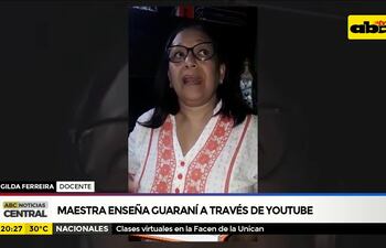 Maestra enseña guaraní a través de youtube