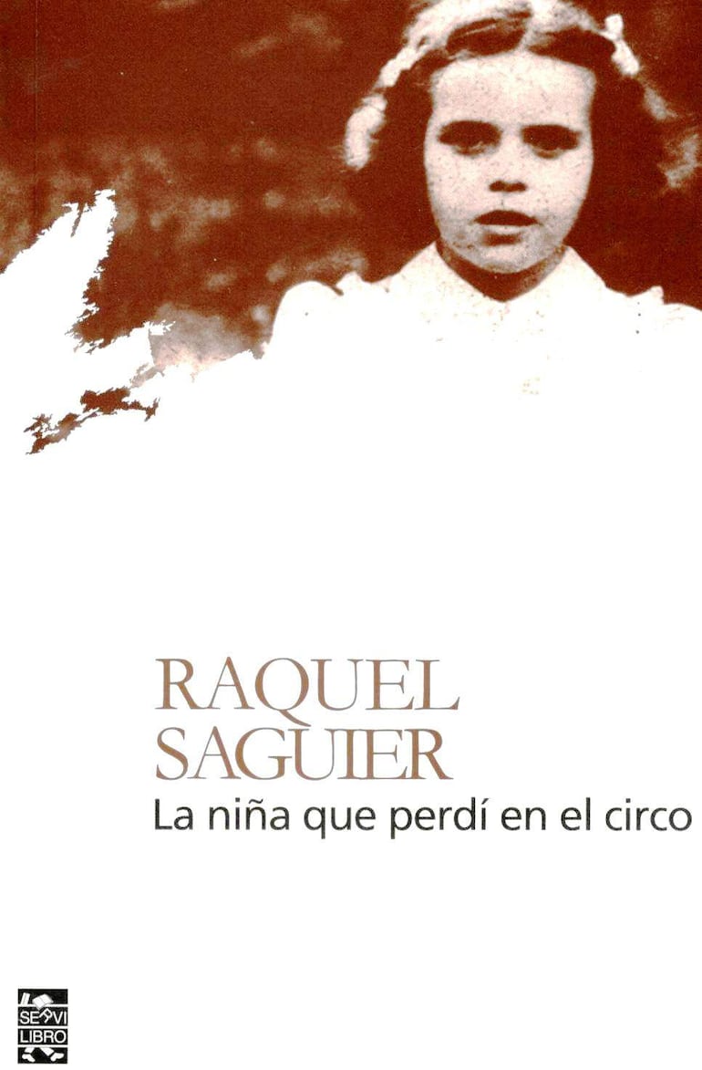 Póster de libro 'La niña que perdí en el circo' de Raquel Sagüier, presentado en evento de Servilibro.