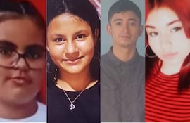 Fotos de adolescentes reportados como desaparecidos en las últimas horas