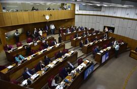 Sesión de la Cámara de Senadores.