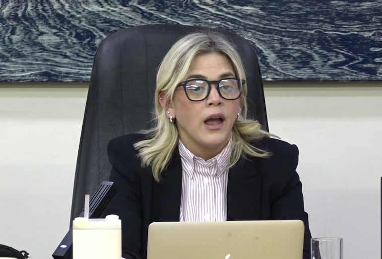 María Fernanda García de Zúñiga Campo Ros, jueza penal de sentencia y presidenta del tribunal que condenó a Hernán Rivas.