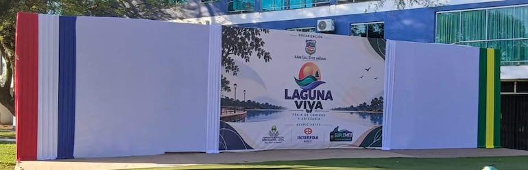 Cartel alusivo al evento a realizarse en la Laguna Punta Porã, de Pedro Juan Caballero.