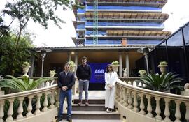 Ing. Gerardo Delfino, gerente de fortalecimiento empresarial, Ing. Alberto Gross-Brown (h), director general, y María Gross-Brown, directora de marketing.