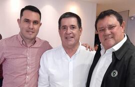 Hernán David Rivas (hijo), Horacio Cartes y Hernán Rivas, ayer.