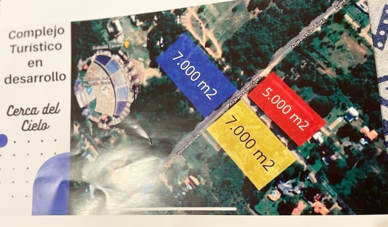 De esta forma se promociona la venta de apartamentos en un complejo proyectado en un predio ubicado frente al anfiteatro.