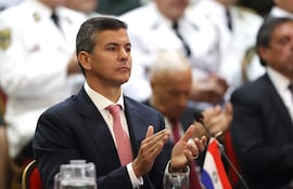 El presidente Santiago Peña. EFE/ Juan Pablo Pino