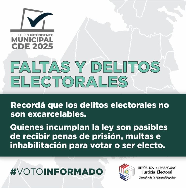 Faltas y delitos electorales.