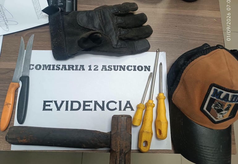 Evidencias incautadas.