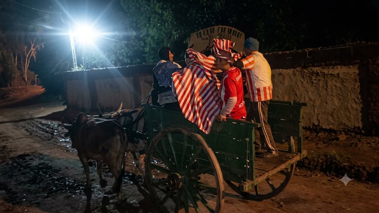 La particular "caravana" de una familia de Piribebuy para celebrar la clasificación de Paraguay - Nacionales