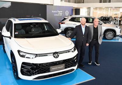 Miguel y Ricardo Carrizosa, en el lanzamiento del nuevo Tiguan.