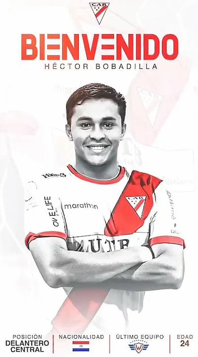 Héctor Bobadilla, nuevo futbolista del Always Ready de Bolivia.