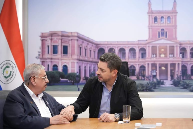 El presidente de la República en ejercicio, Pedro Alliana, mantuvo una reunión de trabajo con el ministro de Salud Pública