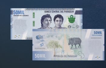 Nuevos billetes del guaraní. 50 mil guaraníes.