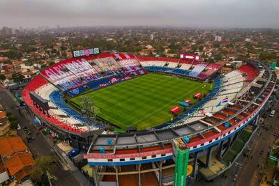 Vista aérea del estadio Defensores del Chaco, en Asunción, Paraguay.