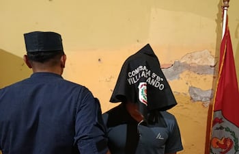 Alexander De Jesús Villasanti, suboficial de Policía detenido por herir de tiro en el pie a su hermano.