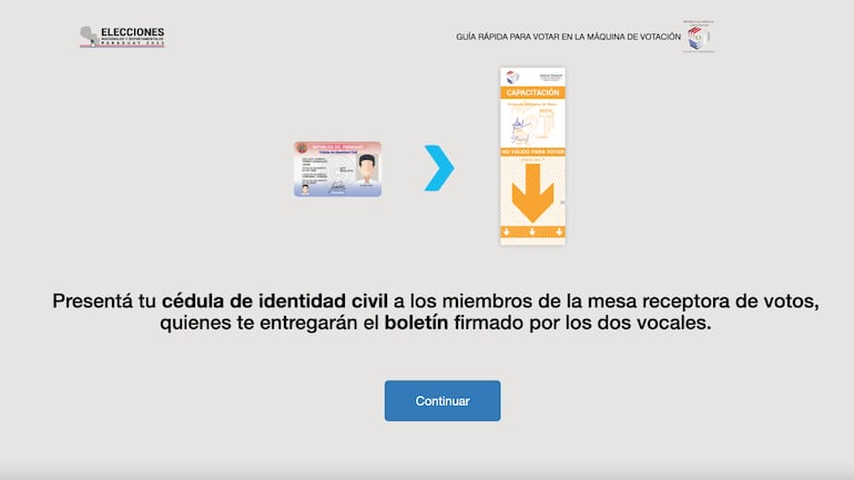 Paso a paso: cómo usar la máquina de votación