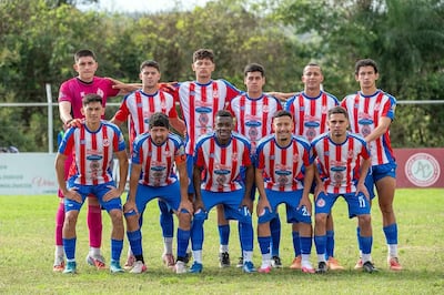 Equipo de Pastoreo FC, que acabó con el invicto de Guaraní de Fram, al derrotarlo por 2-0.