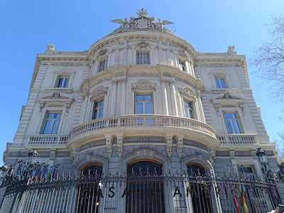 Fachada de la Casa de América que este jueves albergará al primer encuentro del ciclo "El Paraguay que llevamos dentro".