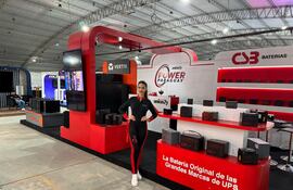 Stand de Power Paraguay en la Expo Paraguay ARP 2025, en Mariano Roque Alonso.