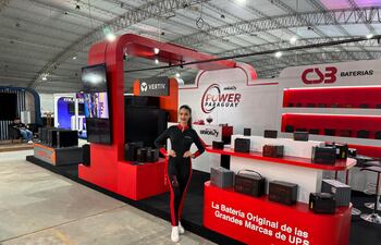 Stand de Power Paraguay en la Expo Paraguay ARP 2025, en Mariano Roque Alonso.