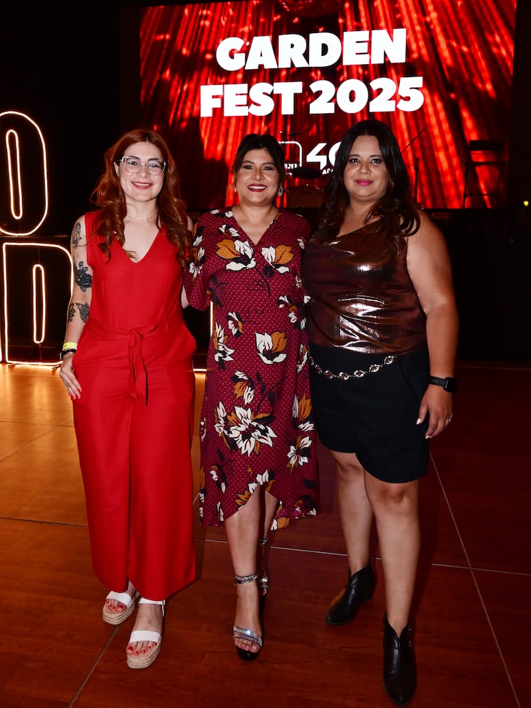 Fabiana Florentín, Rocío Cabañas y Nohelia Bazán. 