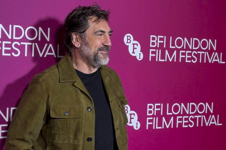 El actor Javier Bardem llegando a la presentación de la película 'El ser querido', de Rodrigo Sorogoyen, en el marco del Festival de Cine de Londres. (EFE/Raúl Bobé)
